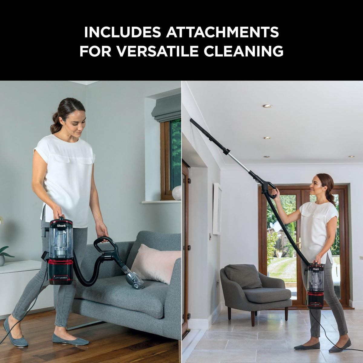 Shark Corded Upright Vacuum Cleaner 1.1L with Lift-Away Technology, Pet Model, LED Headlights, Anti-Allergen, 8m Cord, 750W, Pet