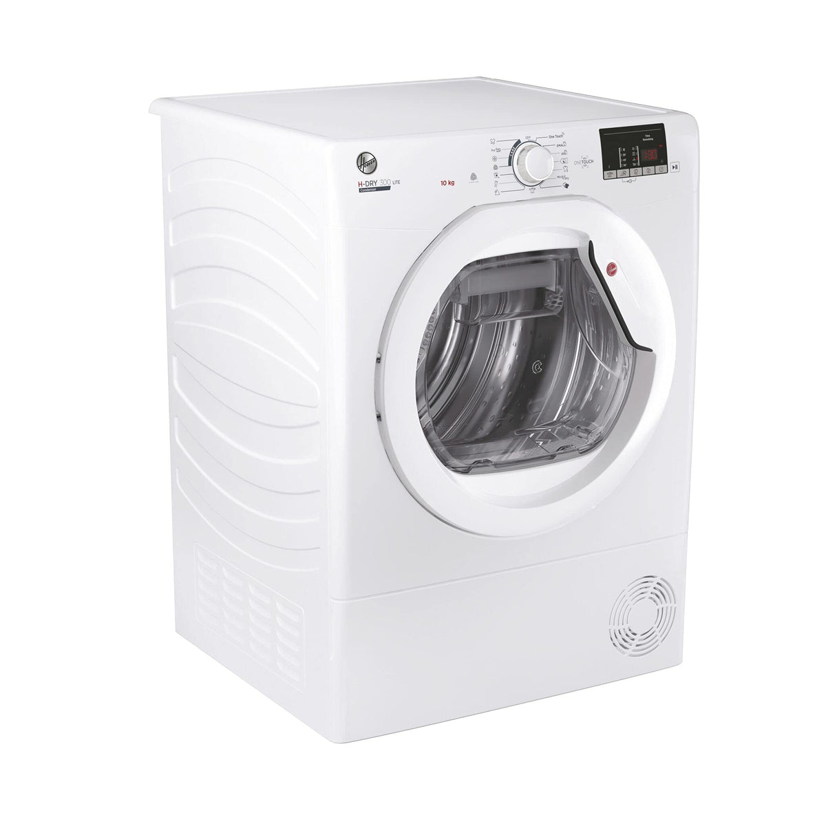 Hoover HLEC10DE H-Dry 300, 10kg, Condenser Tumble Dryer, Aquavision, White, Sensor Dry, NFC